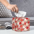 thumbnail image 6 of Tissue Tomatoes Box Cover Holder, Square by Xecao - Leather Decorative Organizer for Tabletop, Bathroom, Car, Office, 6 of 8