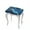 Blue Marble 1, variant on Xoenoiee White Marble Print Stool Covers Square, Rectangle Bar Stool Covers, (14"- 20") L x (10"- 14") W, Removable Washable Vanity Stool Seat Cover with Elastic Band, 2 Pack