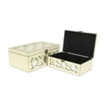 thumbnail image 5 of Cheungs FP-4060-2W Set Of 2 White Wooden Boxes With Front And Top Mirror, 5 of 9