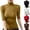 Black, variant on Womens Turtleneck Blouse 3/4 Sleeve Ribbed Design Soft Fabric Slim Silhouette for Daily Wear Red S