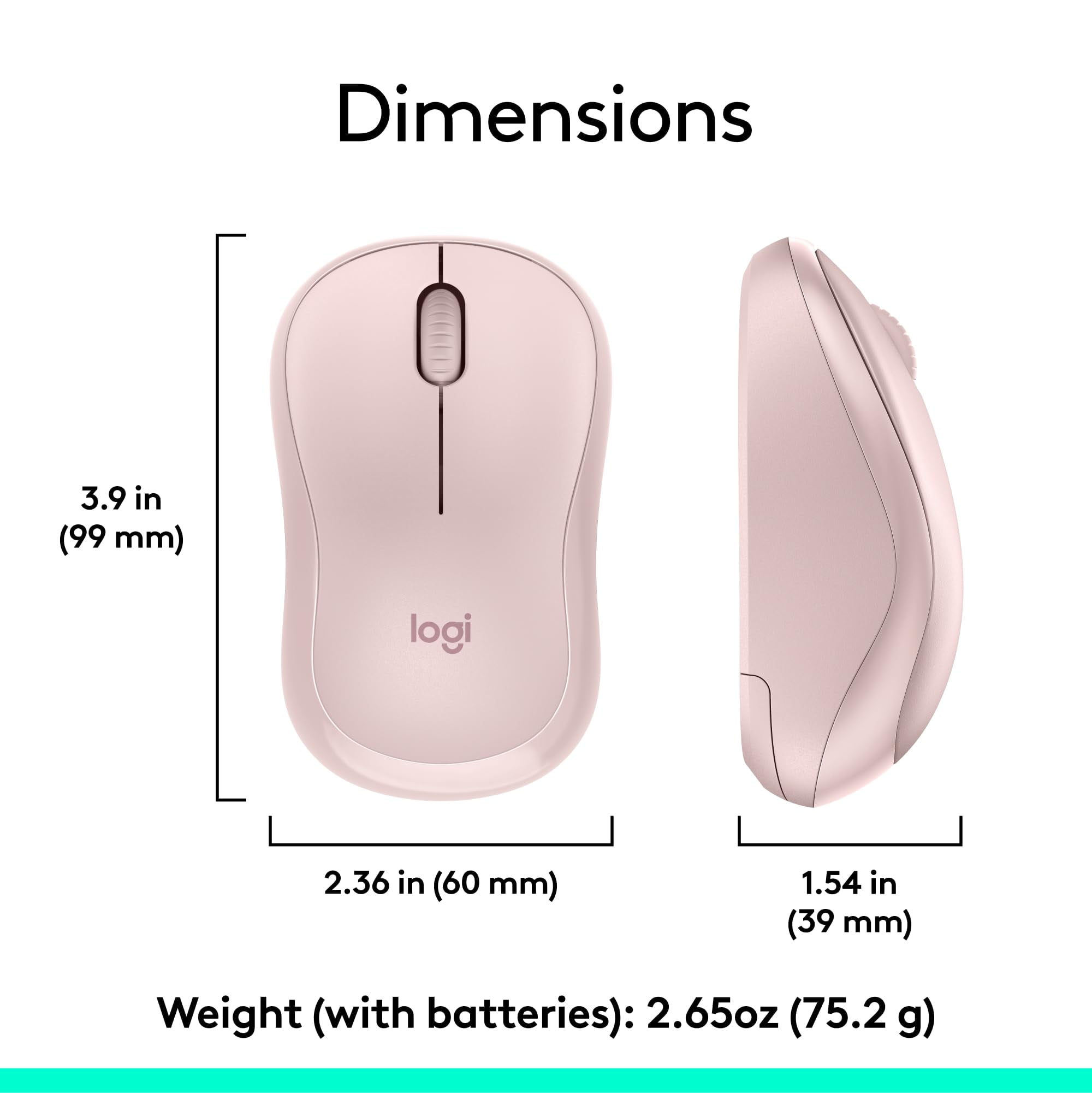 Logitech MK270 Wireless Keyboard and Mouse Combo, Rose