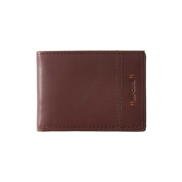 Rip Curl Stacked RFID Slim Leather Wallet Tobacco men