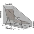 thumbnail image 5 of Protector solar impermeable para tumbonas, muebles de jardín y patio con bolsa de almacenamiento, negro, 208x76x41/79cm, 5 of 5