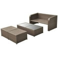 thumbnail image 3 of vidaXL Patio Furniture Set 4 Piece Patio Conversation Set with Table Rattan, 3 of 12