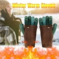 thumbnail image 2 of WEGFTDUOP Winter Color Blocked Knitted Gloves Women Wool Warm Cycling Student Gloves, 2 of 5