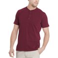 thumbnail image 1 of G.H. Bass & Co. Chemise Texturée Henley Jack Mountain pour Hommes, Rouge, Très Grand, 1 of 1