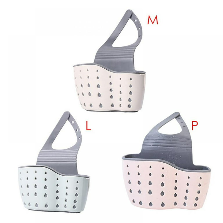 Sink Caddy Sponge Holder with Adjustable Strap ，Silicone Sponge Caddy with  Drain Holes for Drying 