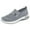 Gray, variant on Women’s Shoes Knit Dress Shoes Round Toe Slip On Walking Flats Shoes for Woman Low Wedge Comfort Soft Shoes Gray 8.5