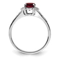 thumbnail image 2 of Primal Silver Sterling Silver Rhodium Diamond and Garnet Ring, 2 of 5