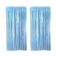thumbnail image 1 of 2 Pack Metal Foil Matte Tassel Curtain Party Decor For Props Festive Celebration Party Decor, 1 x 2m, 1 of 5