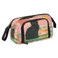 thumbnail image 2 of Nylon Fish Mouth Pencil Case with Large Capacity Zipper Pencil Pouch Black Cat and Goldfish Bowl Pencil Bag Organizers, 2 of 7