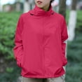 Big Sale! Unolxmxbk Zip Up Hoodie Women Women Solid Rain Jacket Outdoor
