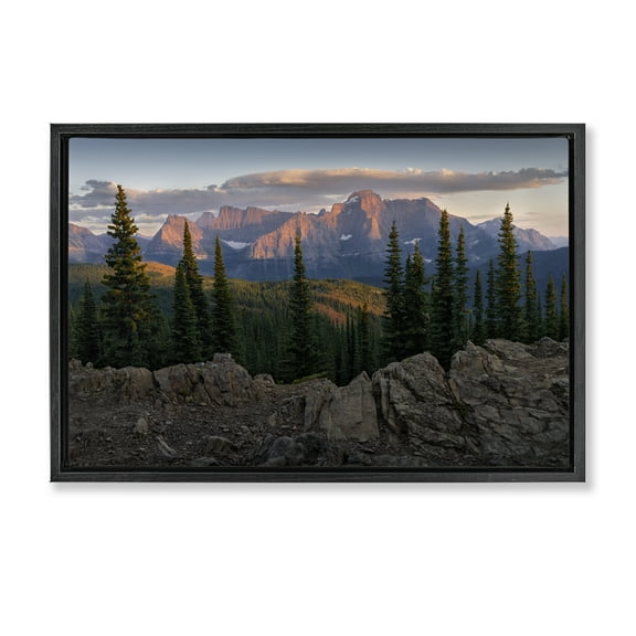 Stupell Industries Diurnal Mountain Scenery Landscape Photography Black Floater Framed Art Print Wall Art, 25 x 17