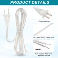 thumbnail image 4 of Uxcell 6 Feet Lamp Cord, SPT-2 18AWG UL Listed Power Wire 5 Pack Clear Lamp Cords Replacement, 4 of 7