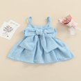 thumbnail image 2 of Robe Sans Manches pour Tout-Petites Filles, Robe à Bretelles à Rayures avec Nœud devant, Robe d'Été Princesse Décontractée 3mois-3ans, 2 of 9