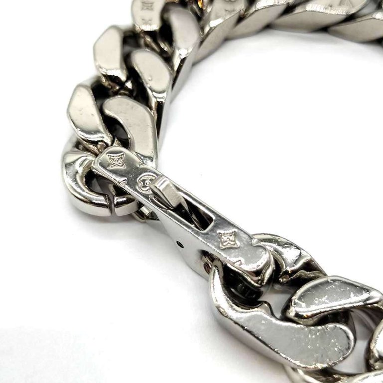Pre-Owned Louis Vuitton LV Chain Link Bracelet, Size L, Silver