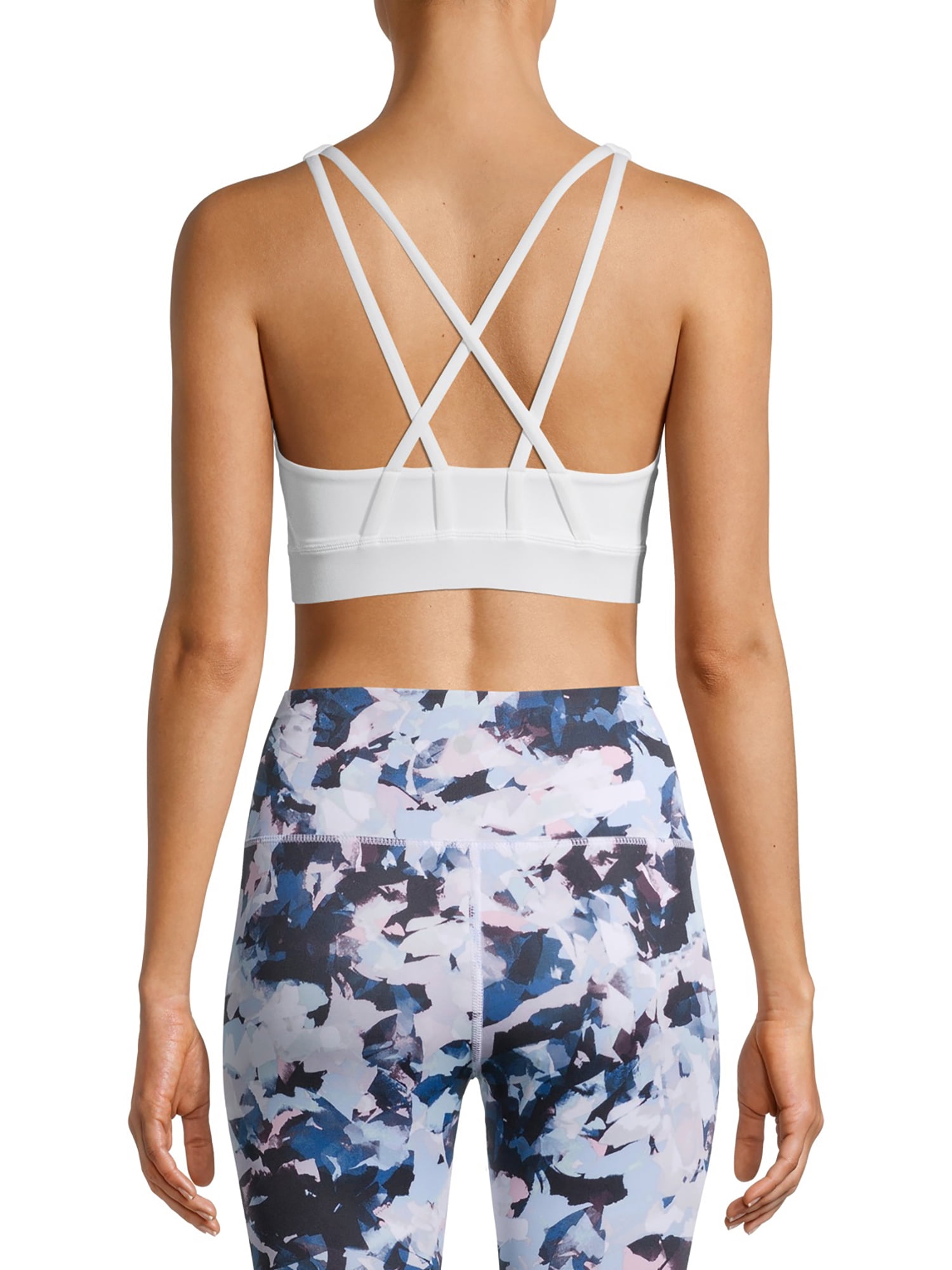Avia Sports Bra for Women, Strappy Style, Medium Support, S-3XL, 2-Pack