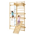 thumbnail image 1 of VEVOR Swedish Ladder Wall Gym 8-in-1 12-Level Solid Wood Gymnastic Stall Bars, 1 of 9