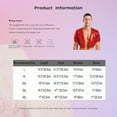 thumbnail image 3 of YiZYiF Mens Shiny Sequin Open Front Waistcoat Short Sleeve Shiny Metallic Crop Bolero Jackets Hot Pink 3XL, 3 of 3