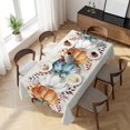 thumbnail image 3 of Orange Blue Pumpkins Fall Table Cloth Waterproof Tablecloths, Thanksgiving Farmhouse Leaves Tablecloth Dining Table Cover for Kitchen Party Tabletop Outdoor, Rectangle Tablecloth 60x120 Inch, 3 of 9