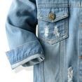 thumbnail image 5 of Jackets for Kids Long Sleeve Girls Jean Jacket Button Down Jacket Coat Girls Clothing for Tween Girls 5-6 Years, 5 of 6