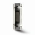 thumbnail image 3 of Solid Titanium Men's Black Titanium Men's Domed Cut Edges 7mm Plain Classic Wedding Band Ring Size 10.5, 3 of 7