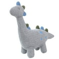 thumbnail image 1 of Kids Wool Knitted Plush Toys Elephant Bear Dinosaur Animal Stuffed Dolls, 1 of 6