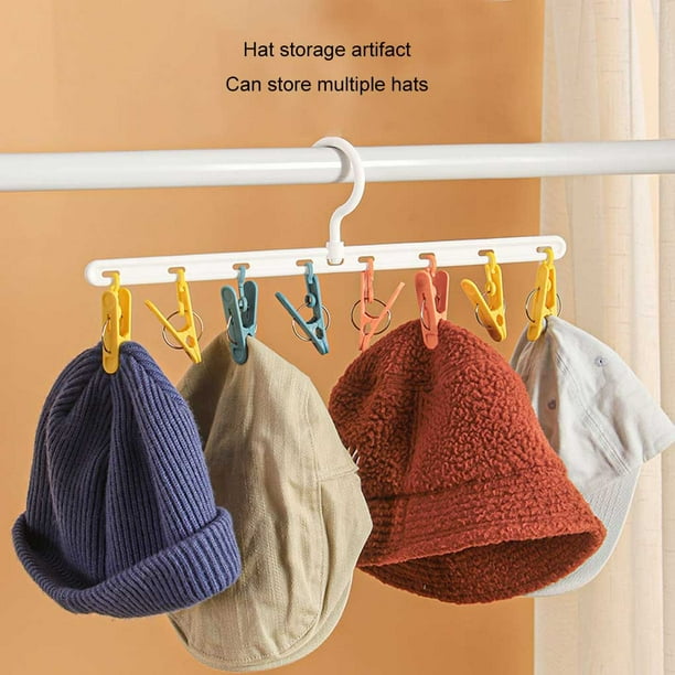 Hats Hanger Baseball Knitted Cap Towel Hanging Hook Clips Stand