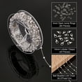 thumbnail image 4 of DIY Pearl Beaded Chain Jewelry Set Making Kit Including Plastic Pearl Beaded Brass Chains Open Jump Rings Stainless Steel Color Chain: 2x1.2x0.4mm, 4 of 6