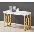 thumbnail image 4 of Best Master Brooks 3-Drawer Wood and Stainless Steel Frame Writing Desk - Gold, 4 of 8