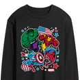 thumbnail image 3 of Marvel The Avengers - America Stickers Style - Adult Long Sleeve Graphic T-Shirt, 3 of 5