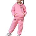 thumbnail image 4 of Tiweut Outfits for Girls 2 Piece Winter Lined Long Sleeve Hoodie and Joggers Comfy Clothes,12-13 Y, 4 of 7