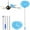 Blue White, variant on JFengqi Microfiber Ceiling Fan Duster with Extension Pole 13” to 49.7“ for Cleaning Fan, Furniture, Beige Brown