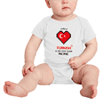 thumbnail image 2 of Half Turkish Is Better Than None Baby Romper Bodysuit For Boy Girl (White, 3-6 Months), 2 of 5