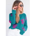 thumbnail image 4 of Redhotype Stylish Sea Green Floral Sweater - Long Sleeves, Casual Elegance, 4 of 8