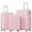 Light Pink, variant on Euroco 3 Piece Luggage Sets with Spinner Wheels, ABS Expandable Hardshell Lightweight Suitcase Set with TSA Lock, Carry On Travel Luggage,Checked Large Suitcase(20"/24"/28"),Purple