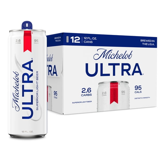 Michelob ULTRA Superior American Light Lager Beer 12 pack 12 fl oz Aluminum Cans 4.2% ABV