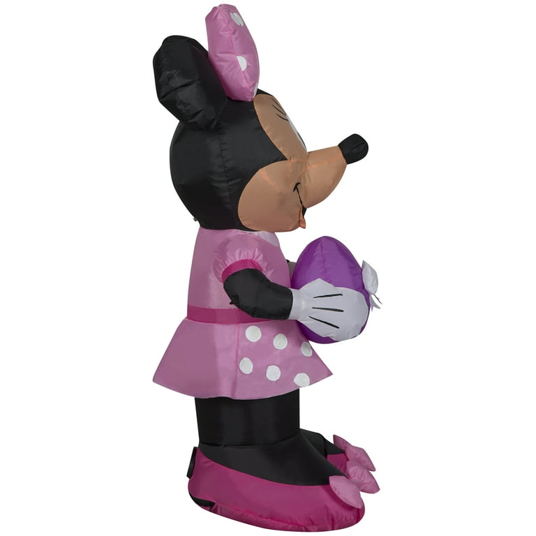 Gemmy Airdorable Airblown Minnie with Banner Disney 1.5 ft Tall Pink