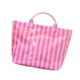 thumbnail image 4 of FVDPWYE Beach Tote Bag Grocery Bag PVC Casual Weekend Bag for Travel Picnic Vacation Rose, 4 of 9
