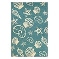 thumbnail image 6 of Outdoor Escape 5'6"W x 8'L Hand-Hooked Cardita Shells Area Rug in Navy/Ivory, 6 of 6
