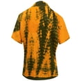 thumbnail image 2 of HAPPY BAY Women's Camp Short Sleeves Shirt Hawaiian Tops L plus-size Tangerine, Stripped Tie Dye, 2 of 3