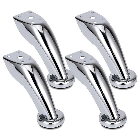 Thick Stainless Steel Sofa Legs, 4 Pieces Furniture Legs, Chrome Legs, Furniture Cabinet Bed Sofa Legs, for Sofas, Chairs, Stools, Cabinets