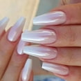 thumbnail image 3 of Polvo de uñas de cromo blanco perlado mágico, polvo de uñas con purpurina sólida, concha de hada, polvo de manicura holográfico, hielo transparente, pigmento de aurora lunar con demasiado, 3 of 5