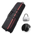 thumbnail image 5 of KFFKFF Golf Journey Bag, Soft Exterior Golf Case for Travel, Durable 1000D Nylon Resistant to Wear, Cushioned Golf Gear Case with Rollers, Collapsible Golf Club Carrier for Air Travel, 5 of 9