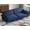 Blue, variant on COPIAE 89” Futon Sofa Bed with 2 Square Pillows, Convertible Sleeper Sofa with Adjustable Backrest& Armrests, Modern Loveseat Sleeper for Living Room
