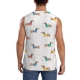 thumbnail image 4 of Daiia Dachshund Dog Puppy Printed Men's Tank Tops,Casual Soft Sleeveless Gym Muscle Shirts Bodybuilding Tee-Medium, 4 of 8