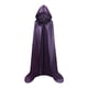thumbnail image 1 of Capa de Halloween morada, capa de bruja para fiestas de niños y adultos, capa de disfraz de bruja, linda y práctica, 1 of 2