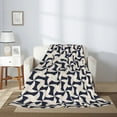 thumbnail image 2 of Throw Blanket for Couch Sofa and Bed - navy Abstract geometric Super Soft Cozy Funny Plush Throw Blanket, Lightweight Fuzzy Comfy Warm Flannel Blanket & Throws for All Season 60"x50", 2 of 5