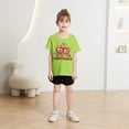 thumbnail image 2 of Gyujnb Capybara Print Crew Neck Summer Short Sleeve Casual Pullover Loose Fit Casual Top (Little Girls, Big Girls),5-6 Years, 2 of 3