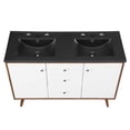 thumbnail image 6 of Modway Transmit 48" Double Sink Bathroom Vanity in Walnut Black, 6 of 9